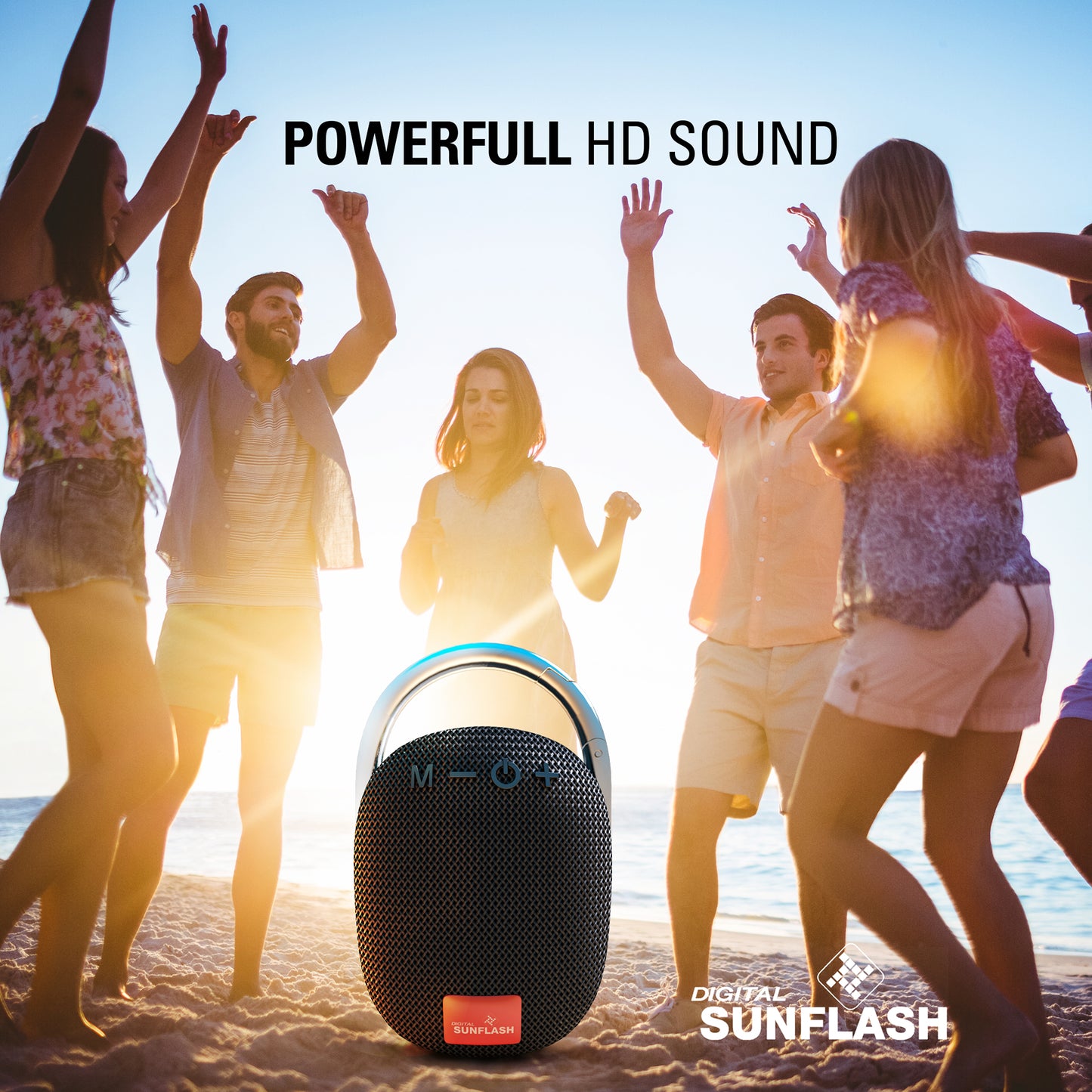 DIGITAL SUNFLASH SF-1 Rechargeable Portable Bluetooth Speaker Wireless Stereo Bass USB/TF/TWS/Radio Multi Color LED