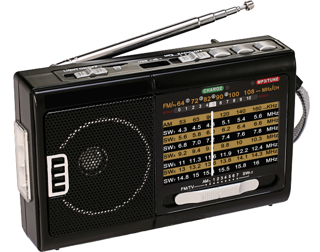 DIGITAL SUNFLASH RD-5 Portable Rechargeable 9-Band AM/FM/SW1-7 Radio + Bluetooth + USB/SD